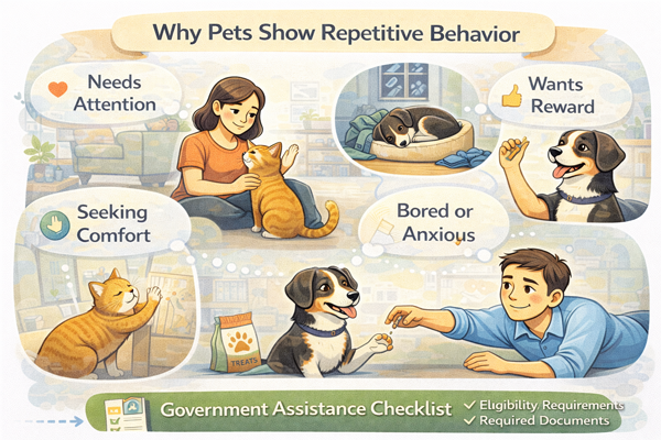 반려동물 반복 행동 이유를 보여주는 일상 행동 모습