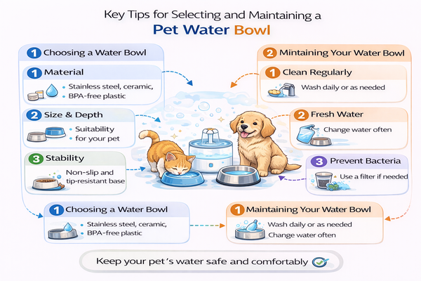 반려동물 물그릇 선택 기준과 관리 방법 구조 설명 이미지